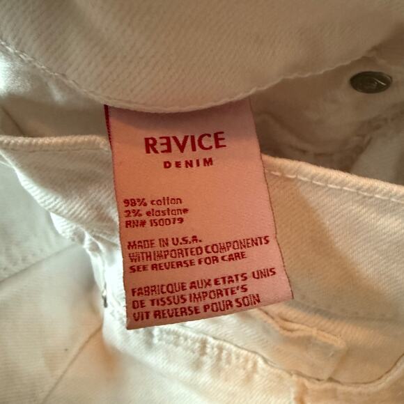 Revice Cutout Flare 70s Retro Jeans White Avalon Size 28 - Picture 10 of 12
